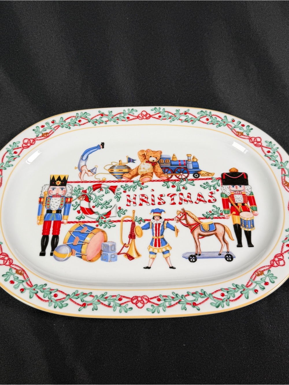 Block Spal Whimsy Christmas Nutcracker Oval Serving Platter